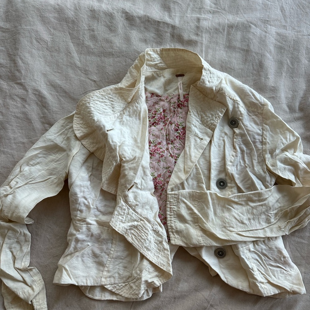 Vintage Y2K Free People Ruffle Jacket Size 2